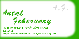 antal fehervary business card
